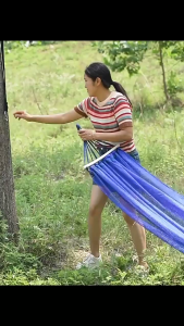 Camping hiking hammock outdoor folding hammock ice silk breathable portable hammock