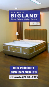 Paket Dipan & Kasur Bigland Springbed ULTIMATE Plustop (FOAM ENCASED)