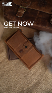 Dompet HP Kulit Sapi Panjang Pria Reven Bifold Leather Wallet