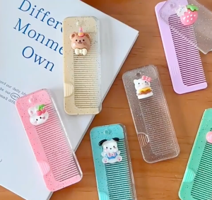 Sisir Lipat Anak Mini Lucu Motif Glitter Aesthetic