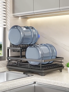 Multifunctional Kitchen Storage Rack with Drain Feature Bowl and Chopsticks Storage Box Cabinet Household Plate Storage Rack