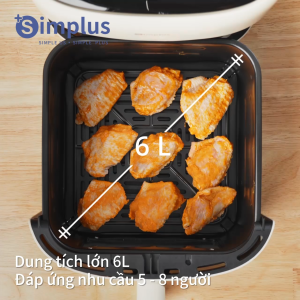 [Sản phẩm mới] INSSA Nồi chiên không dầu dung tích lớn 6.5L 1500W cửa sổ trực quan 10 menu cài sẵn đa chức năng sử dụng cho gia đình