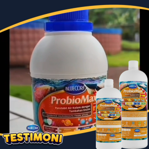 BlueCore Probiomax probiotik ikan penstabil air dengan tambahan Enzim Sebagai Bakteri Starter pada kolam ikan untuk Pengurai Amonia (Cocok untuk Ikan Gurame Ikan Lele Ikan Nila Ikan Patin dan Ikan Koi)