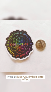 ROCK N COLD PLAY ROLL BAND VINYL STICKERS