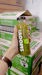 Nước Ép Trái Cây SMOOVI vị Đào Kiwi | Chai thuỷ tinh 250ml - 100% nghiền từ trái cây tươi nhập khẩu chính hãng từ Úc không hương liệu nhân tạo