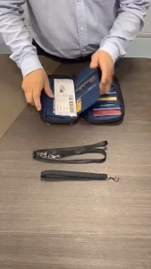 กระเป๋าสตางค์ ใส่หนังสือเดินทาง เอกสาร ทนทาน กันน้ํา พร้อมบล็อก RFID สําหรับผู้ชาย และผู้หญิง