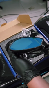 Motorcycle Side Mirror Street King Anti-glare Street King Adjustable Blue Lens