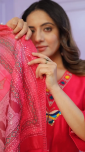 [PRE-ORDER] Size M to 3XL Viscose Denting Kurti (With Cotton Lining) with Pant and Dupatta ~ Delivery Lead Time : 10 days