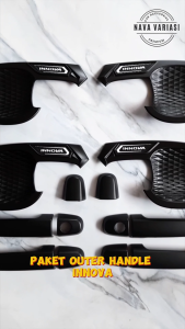Paket Outer Cover Door Handle Pegangan Pintu Mobil Innova Lama Tahun 2005 - 2015 Hitam Premium