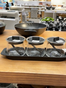Bộ 3 lọ đựng gia vị thủy tinh Celebrera IKEA