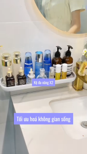 Kệ Để Đồ Nhà Tắm Nhà Bếp Dán Tường MEGAHOME ECO X2 Đa Năng Không Cần Khoan Tườn