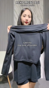 CRS - SABRINA RIB TOP ONE SHOULDER WANITA / SABRINA WANITA LENGAN PANJANG