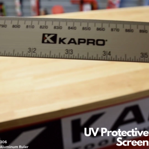 KAPRO 306 Aluminum Ruler with Conversion Tables in Inches & Centimeters 0.7mm/m Accuracy with Wear Resistant Printing