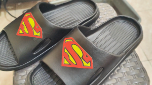 BA253 Sandal Selop Custom Sablon Logo Suka Suka Bahan Eva Sandal Slop