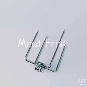 Rotisserie Grill Kit Sturdy Meat Fork Holders Barbecue Bracket Automatic Rotary Frame Tool Set for Picnic Hiking Outdoor Garden