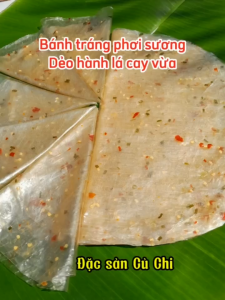 1kg bánh tráng phơi sương dẻo ớt hành lá cay vừa - Đặc sản Củ Chi loại 1