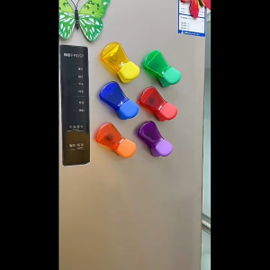 1 PCS Magnetic Sealing Clip Moisture-proof Refrigerator Magnet Note Snack Clip Multifunction Kitchen Office Magnetic Bag Clip