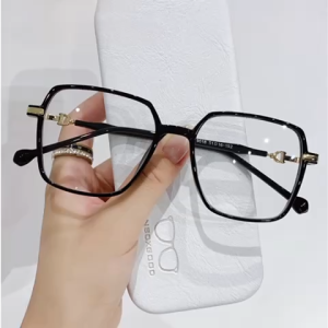 Kacamata Kotak Leopart Lensa Photocromik Minus Blueray Antoiradiasi UV Kacamata Wanita Terbaru