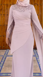 Azizah Dress Pesta Kondangan Wanita Jumbo Busui Friendly Model Terbaru 2024