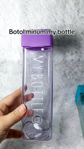 Botol Minum 500ml My Bottle Kotak Petak Persegi Clear Transparan BPA Free | Source Project