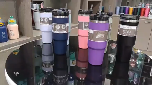 แก้วน้ำ แก้วเก็บอุณหภูมิ สีพื้น 30ออนซ์ แก้วเก็บความเย็น water bottle แก้วน้ำสแตนเลส น้ำหนักเบา 30oz/890ml