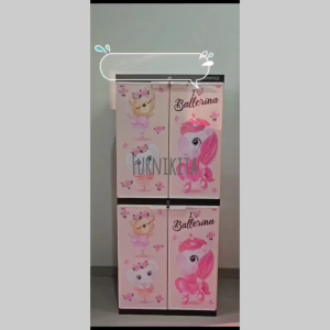 TABITHA LEMARI PAKAIAN PLASTIK JUMBO SUSUN 4 FULL RAK DAN GANTUNG CORTEZ [TABBOX]
