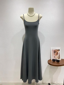 Dress hitam Vneck korean stye panjang jumbo long dress crinkle wanita kekinian fashion melar premium