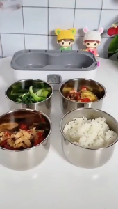 SG【READY STOCK】lunchbox Electric Lunch Box multifunctional electric lunch box plug-in electric heating rice cooker Portable Heated Lunch Box  1.0L Electric Multi Pot Sg Electric - Lazada