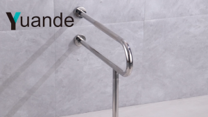 Pegangan Kloset Single Grab Bar Stainless Steel Disability Safety Pegangan Toilet Portable Bentuk U Pegangan Lantai Untuk Lansia Pegangan Kamar Mandi Lipat Pegangan