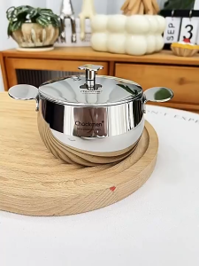 Nồi Inox Mini Chockmen Tai Gấu Size 10cm C231 CKM-KM3L105 Dùng Được Trên Mọi Bếp