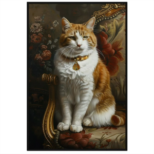 Tranh phong thủy mèo đẹp tranh treo tường dán tường trang trí phòng khách phòng ngủCGI-663