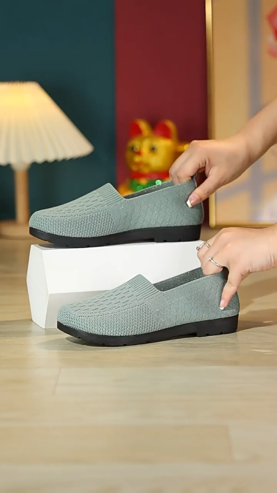 READY STOCK WALK IN kasut perempuan women breathable soft soled shoes loafers