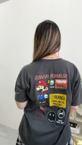 Carotyles Baju Atasan Kaos Couple Keluarga Family Wanita Anak Perempuan Laki Laki Pasangan Oversize Jumbo Lengan Pendek Panjang Korean Style Terbaru Mario DB