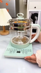 SG[IN STOCK] Electric Health Teapot Electric 1.8l Glass Kettle 28 Menus 304 Stainless Steel Boil-Dry Protection Automatic Power-Off 3-Pin Sg Plug