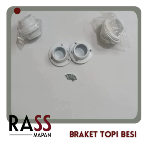 1 PASANG Braket Pipa Topi Besi Kaje 1" 3/4"