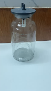 Bình đựng dịch 2500ml bằng thủy tinh cho máy hút dịch 2 bình KANEKO YUWELL LUCASS ALKATO (CÓ VAN CHỐNG TRÀN)