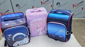 Cặp xách ba lô đi học siêu nhẹ chống gù in nổi 3D cho bé tiểu học lớp 1-6 MINKBABY