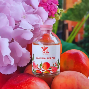 น้ำหอมปรับอากาศชื่น Sakura Peach (50 มล) ก้านไม้หอม "กลิ่นซากุระและพีช" หอมสดชื่น น่ารัก สดใส
