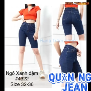 [Bigsize] Quần Jean Lửng Gối Nữ Hàng Co Giãn Mạnh Mẫu Trơn