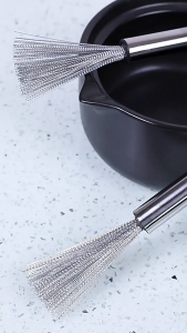 Bàn chải Nồi InoX 304 gia dụng dễ vệ sinh không bám bẩn bàn chải cán dài dụng cụ rửa nồi đặc biệt để vệ sinh căng tin đồ dùng nhà bếp