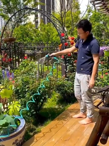 Local Ship 15M Expandable Magic Car Watering Washing Retractable Coil Hose Garden Supplies Irrigation Water Hose