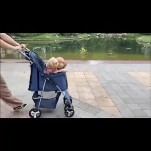 COD รถเข็นสัตว์เลี้ยงพับเก็บได้  รถเข็นสุนัขและแมว รับนน.ได้ 15 kg รถเข็นสัตว์แบบสูง รถเข็นสุนัข รถเข็นสัตว์เลี้ยงขนาดใหญ่ พร้อมส่งในไทย