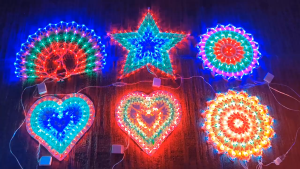 Christmas Decorative Lights LED Large Decorative Lantern 8 Patterns Colorful House Party Decorative Lights