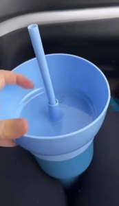 FR-C1114 Stadium Tumblr Cup dengan Wadah Makanan 2IN1 Snack Mug With Drink Cup Gelas Plastik Travel