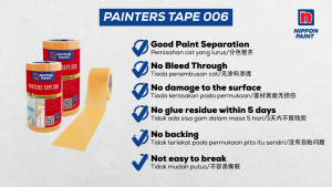 NIPPON PAINT Painter Tape 006 Washi Tape Masking Tape For Painting Straping Tape Paint Tape