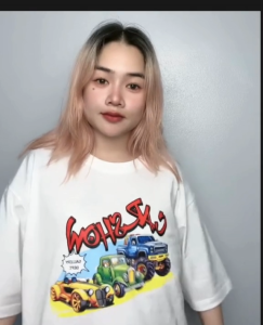 EFONICA เสื้อยืดลายการ์ตูนcarshow cotton100%