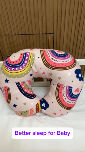 Nursing Pillow for Baby with Removable Case and Transparent Zipper Bag - Breastfeeding and Supporting Mother and Baby