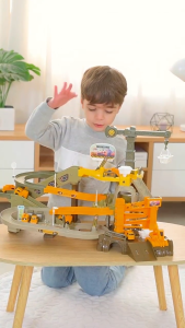 (BISA COD) Mainan Anak Engineering Track Adventure Dengan 4 Mobil