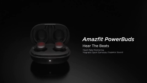 AMAZFIT PowerBuds Bluetooth 5.0 Heart Rate Monitoring Earbuds up to 8 Hours Listening Time with Magnetic Sport Earhooks