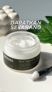 Amura Rich Night Pro-Age Cream Wajah 5x Ceramide untuk Revitalisasi & Hidrasi Kulit Dewasa (30g)